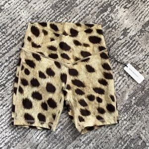 WeWoreWhat Splice Leopard Tab Short